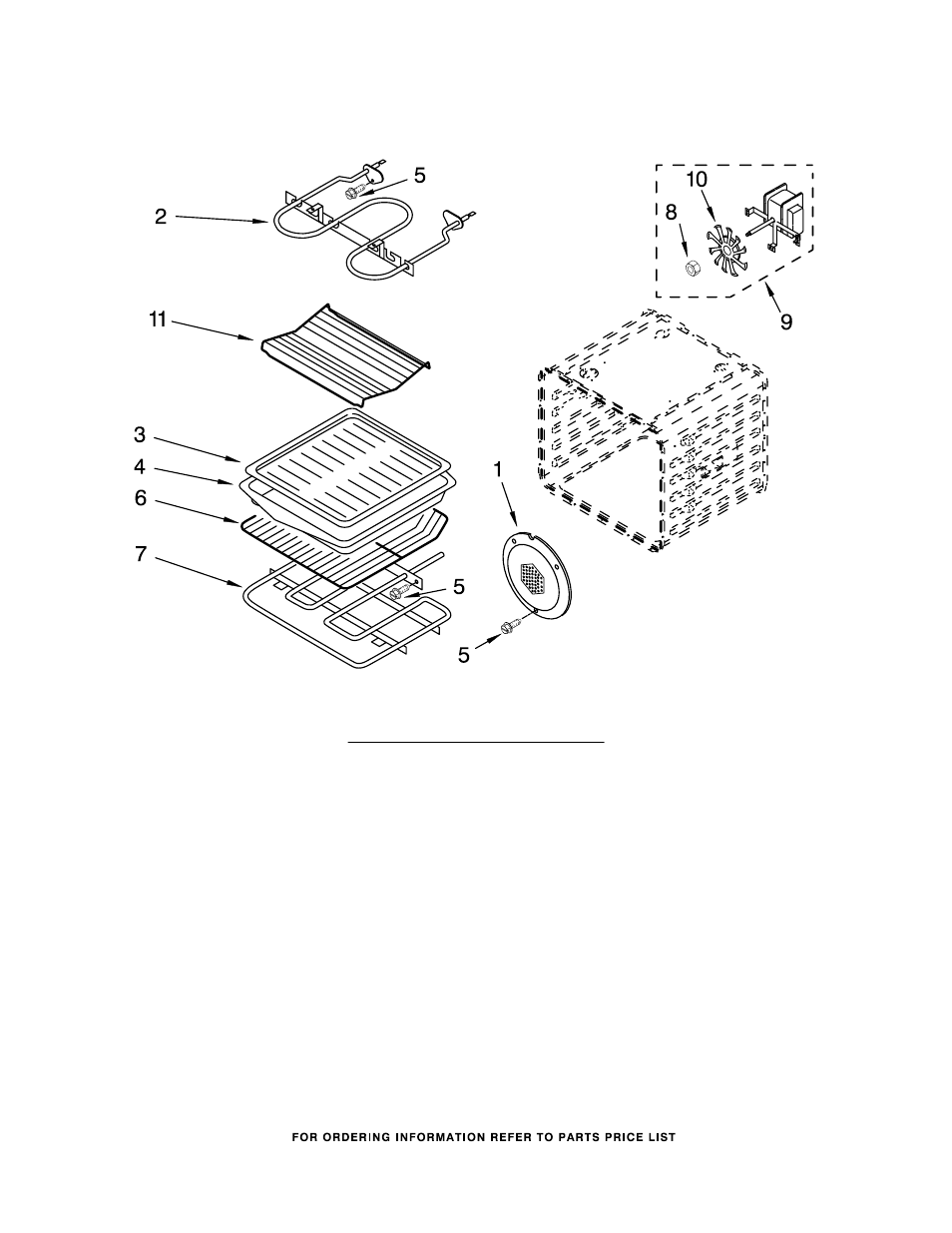 Internal oven parts | Whirlpool GSC308PRQ01 User Manual | Page 6 / 12