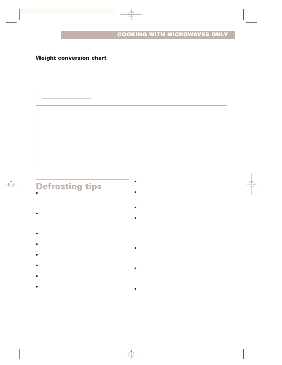 Defrosting tips | Whirlpool CMT102SG User Manual | Page 19 / 64