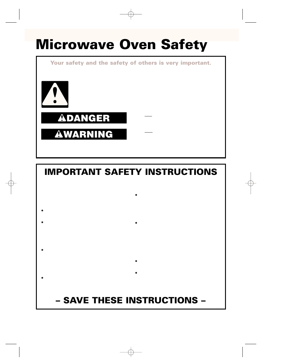 Microwave oven safety, Wdanger w warning, Important safety instructions | Save these instructions | Whirlpool CMT102SG User Manual | Page 3 / 64