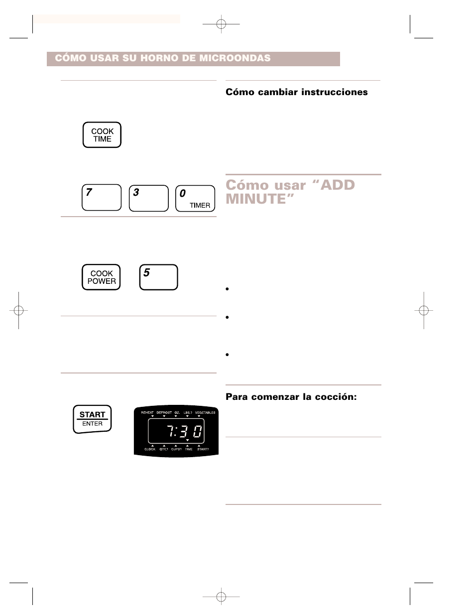 Cómo usar “add minute | Whirlpool CMT102SG User Manual | Page 50 / 64