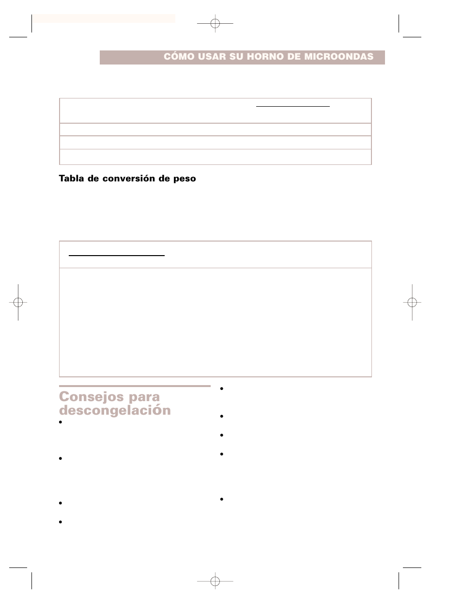 Consejos para descongelaci | Whirlpool CMT102SG User Manual | Page 53 / 64