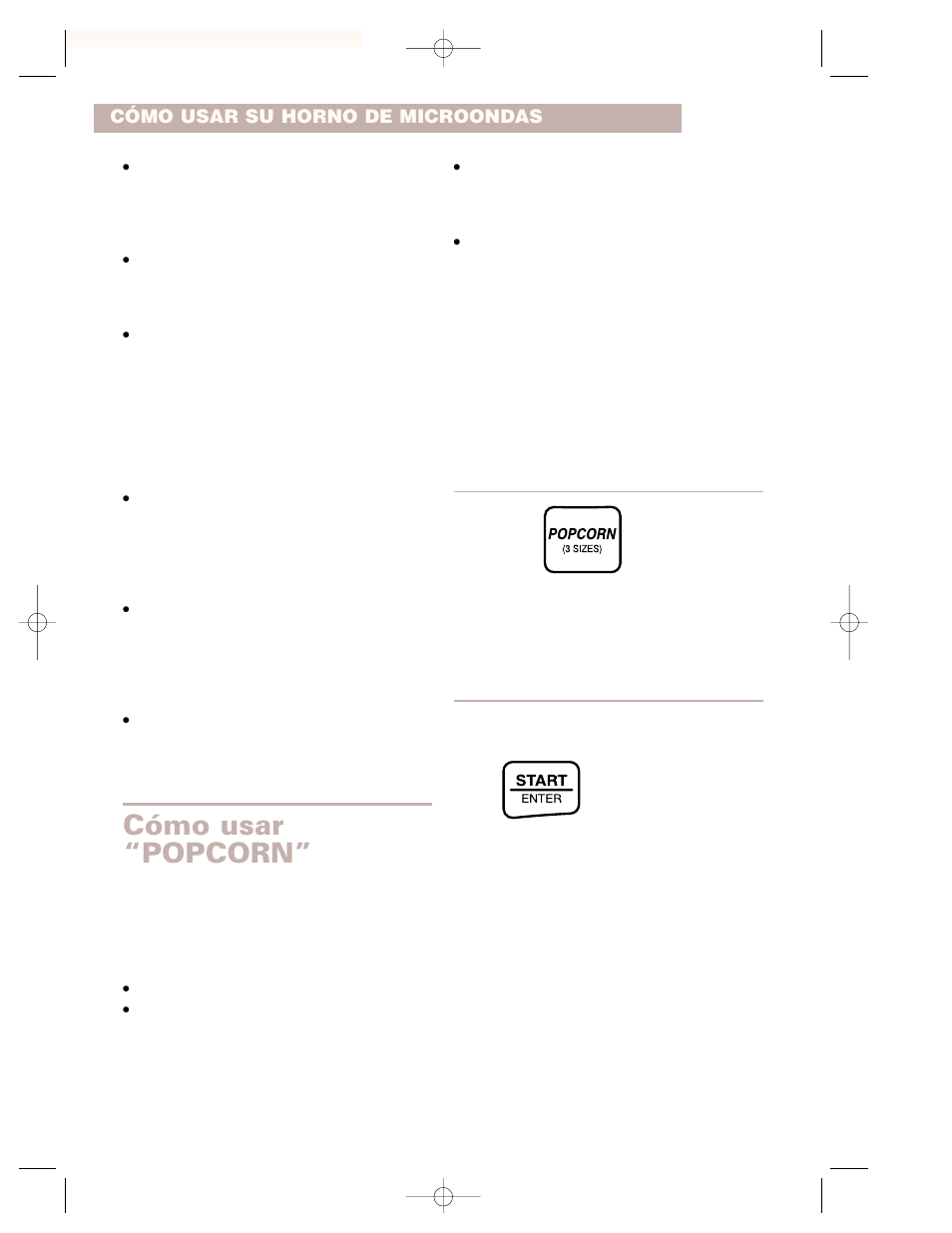 Cómo usar “popcorn | Whirlpool CMT102SG User Manual | Page 54 / 64