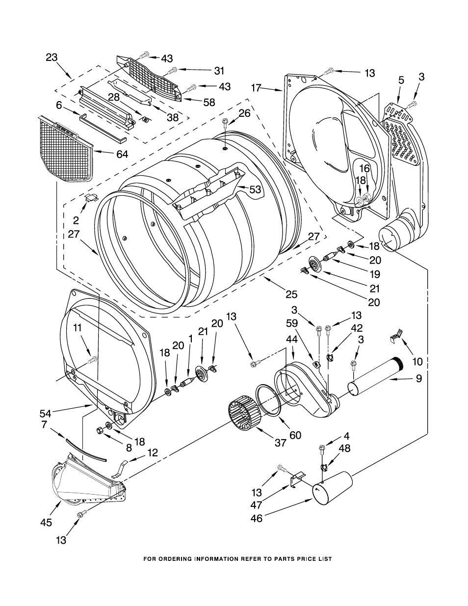 Upper and lower bulkhead parts | Whirlpool CSP2761TQ User Manual | Page 8 / 12