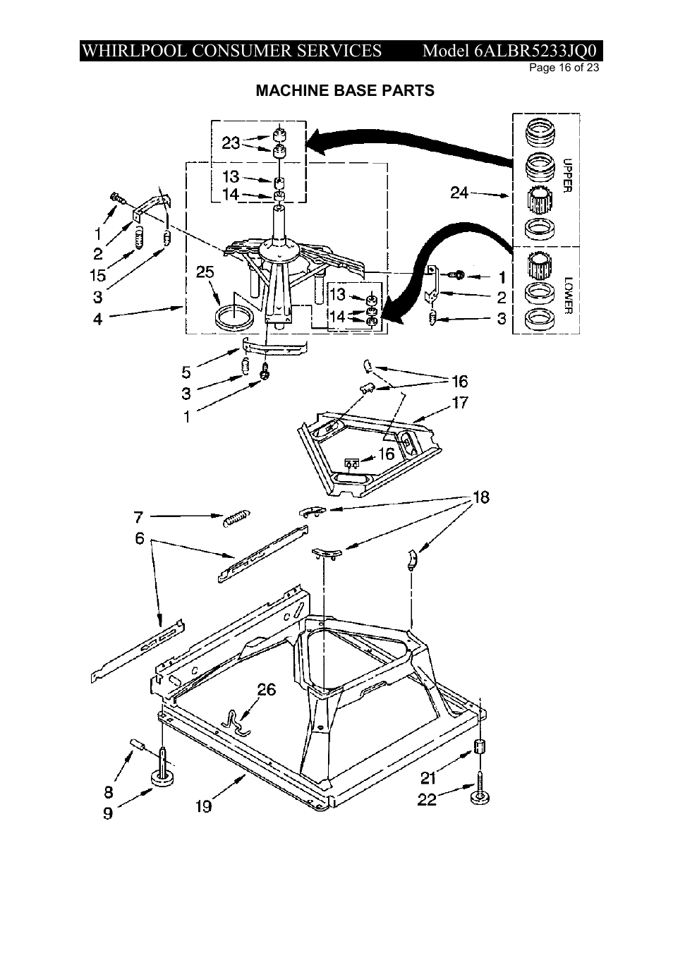 Whirlpool 6ALBR5233JQ0 User Manual | Page 16 / 23