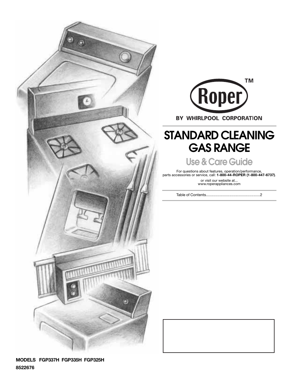 Whirlpool FGP337H User Manual | 16 pages