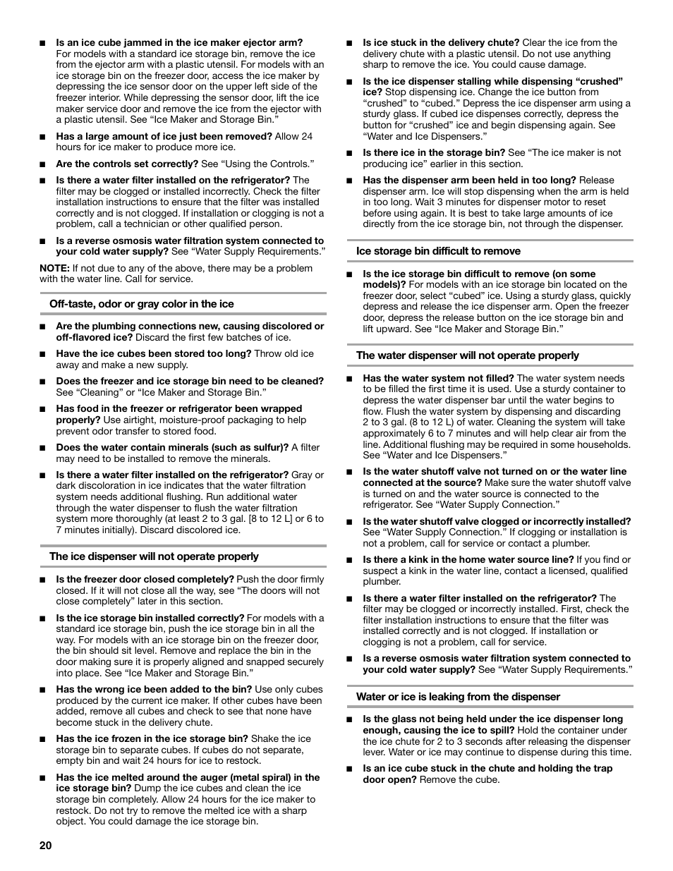Whirlpool CS20TKXNQ00 User Manual | Page 20 / 24