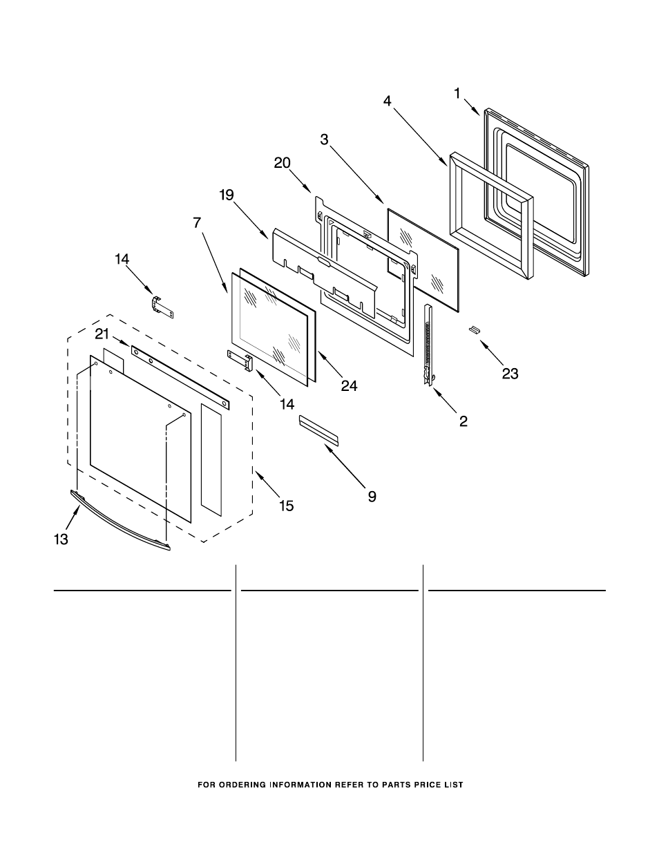 Oven door, Oven door parts | Whirlpool RS675PXGQ9 User Manual | Page 5 / 8