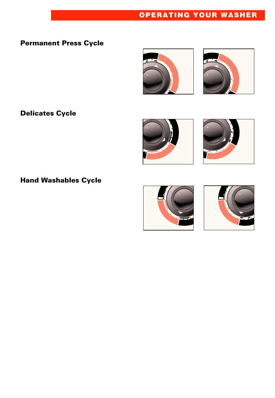 Permanent press cycle, Delicates cycle, Hand washables cycle | Cycle model 7-cycle model | Whirlpool LSC8244EQ0 User Manual | Page 9 / 28