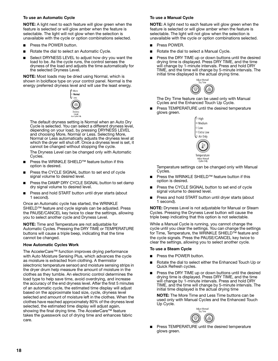 Whirlpool Duet WED9500T User Manual | Page 18 / 28