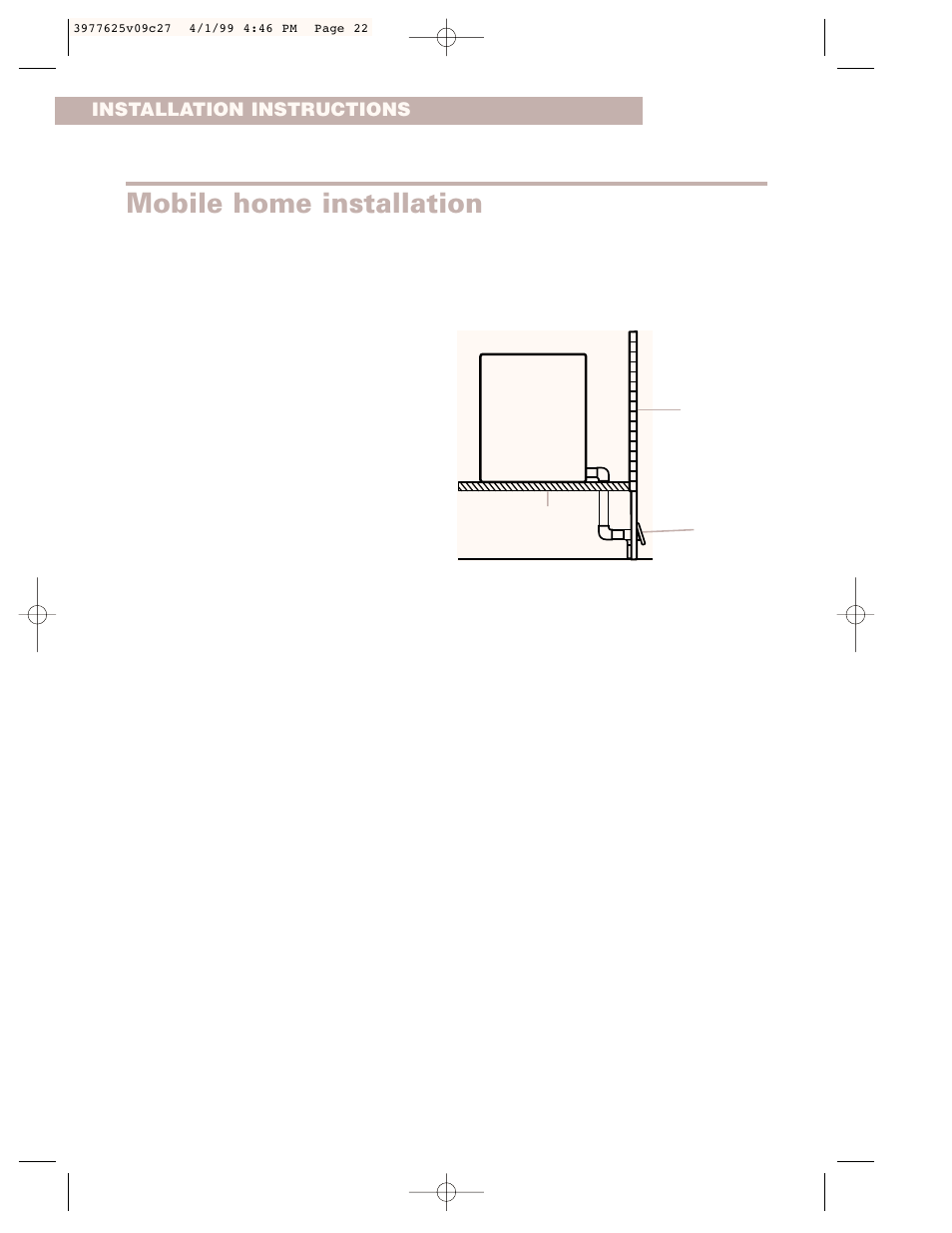 Mobile home installation | Whirlpool 240-volt User Manual | Page 22 / 33