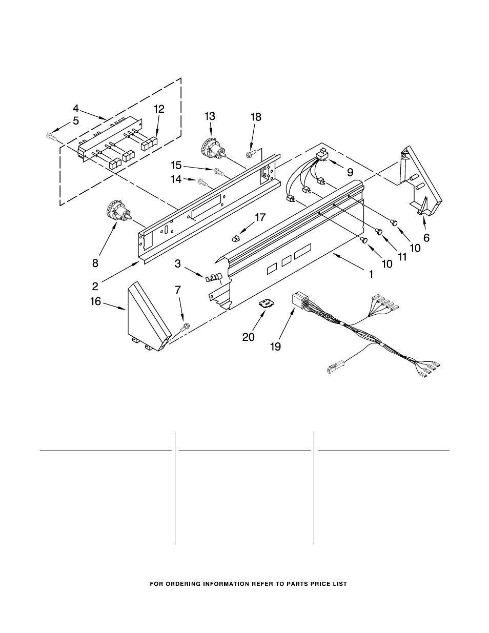 Control panel parts | Whirlpool CAM2762TQ2 User Manual | Page 4 / 17