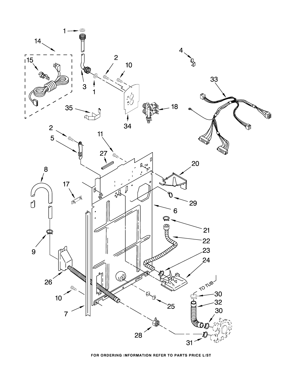 Rear panel parts | Whirlpool CAM2752TQ0 User Manual | Page 6 / 17
