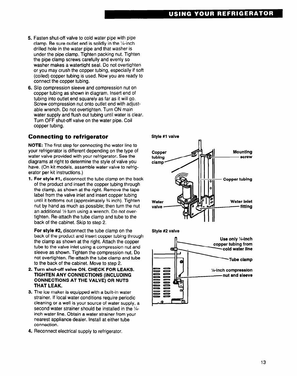 Connecting to refrigerator | Whirlpool EB21DKXDB01 User Manual | Page 13 / 22