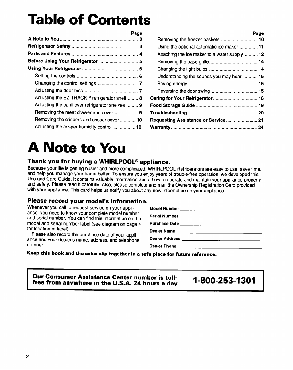 Whirlpool EB21DKXDB01 User Manual | Page 2 / 22