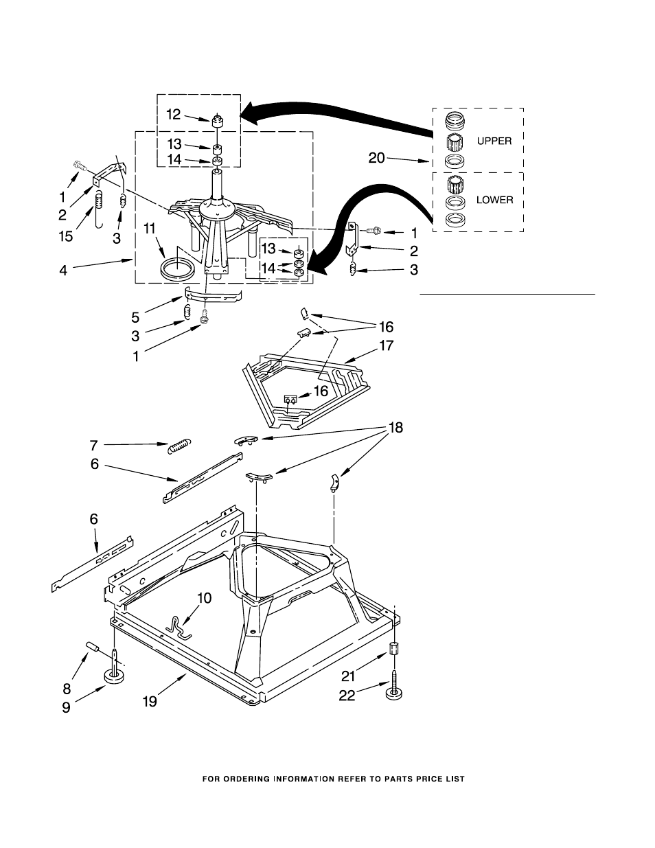 Machine base, Machine base parts | Whirlpool CAM2742TQ2 User Manual | Page 11 / 17