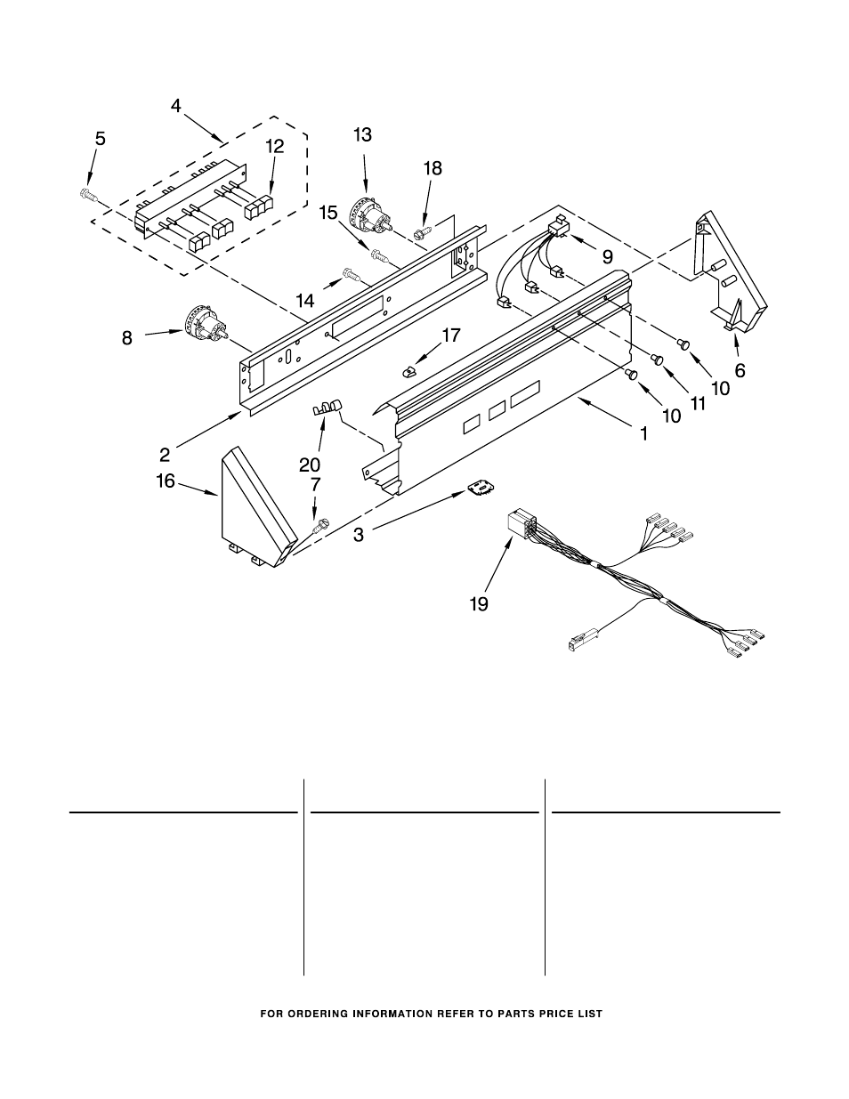 Control panel parts | Whirlpool CAM2742TQ2 User Manual | Page 4 / 17