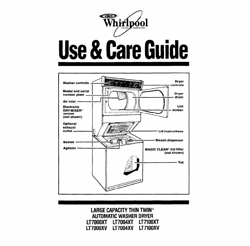 Whirlpool LT7OOOXT User Manual | 20 pages