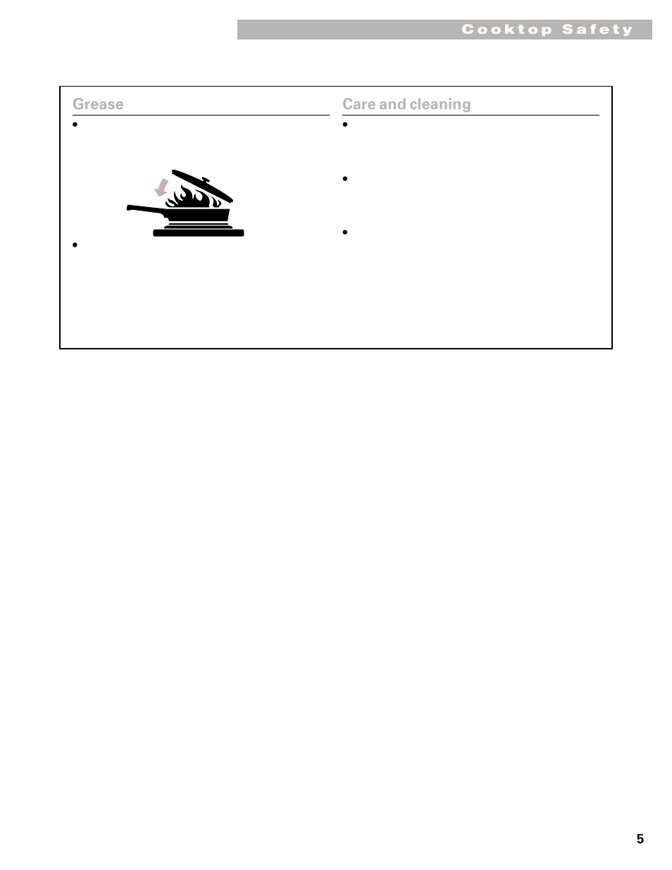 Grease, Care and cleaning | Whirlpool GL8856EB User Manual | Page 5 / 15