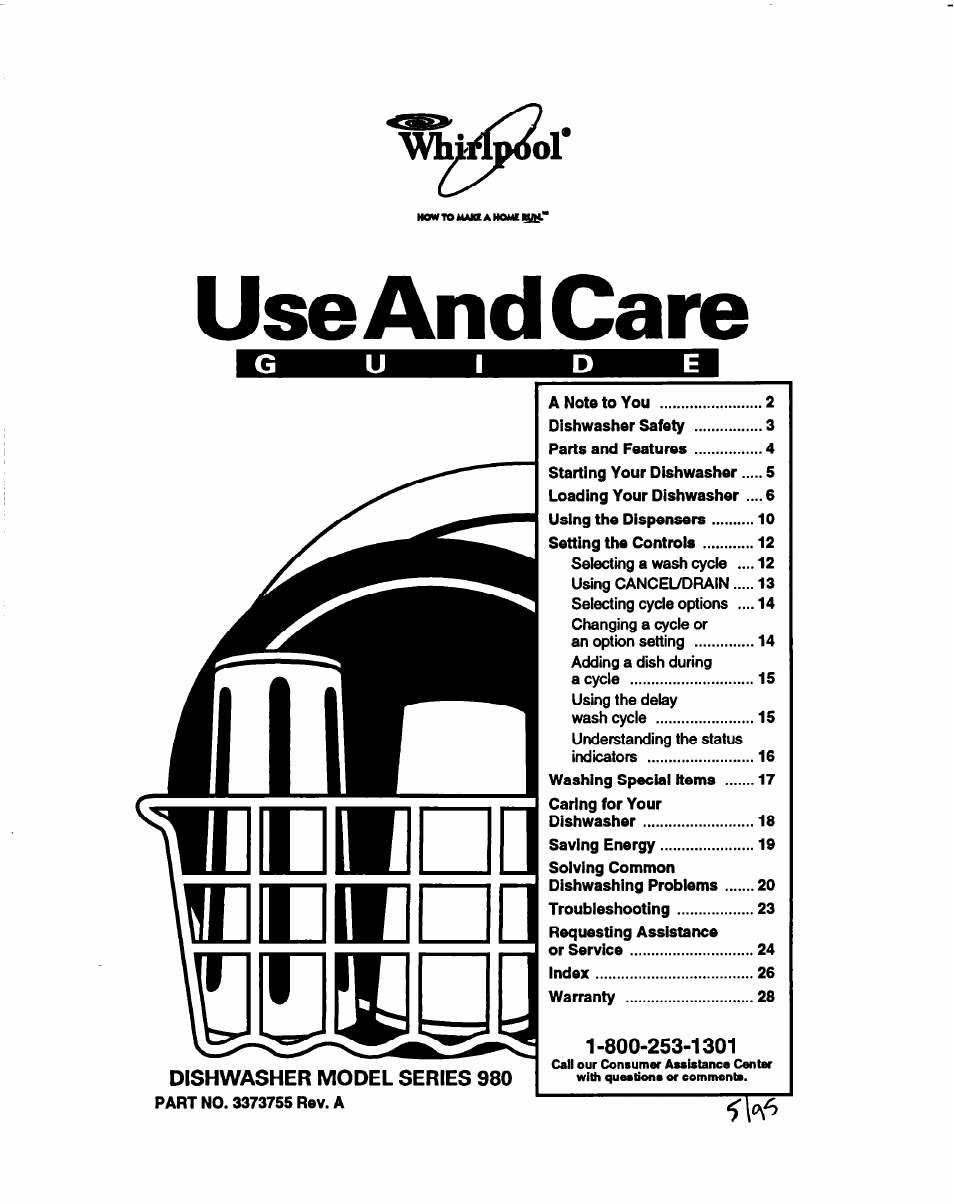 Whirlpool 980 Series User Manual | 27 pages