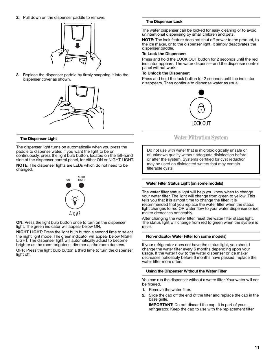 Water filtration system | Whirlpool 2314473B User Manual | Page 11 / 52