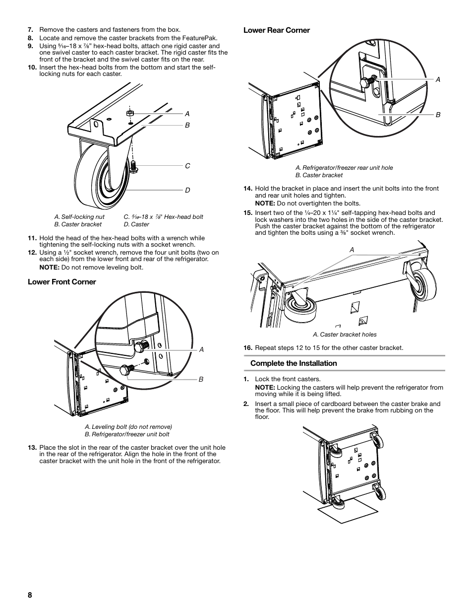Whirlpool Chillerator GARAGE REFRIGERATOR User Manual | Page 8 / 36