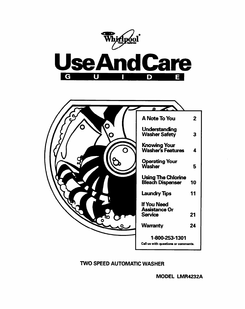 Whirlpool LMR4232A User Manual | 24 pages