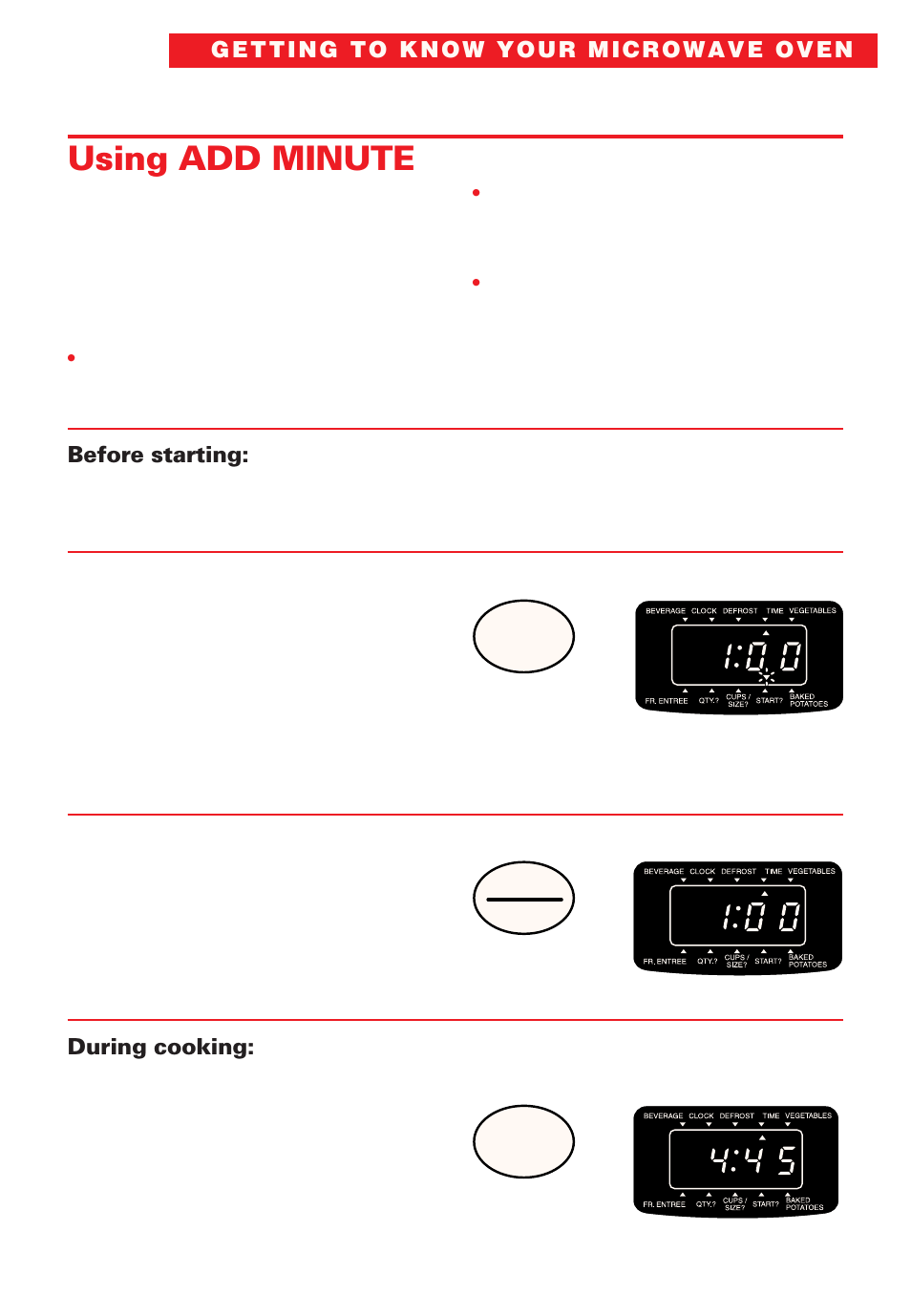 Using add minute | Whirlpool YMT8066SE User Manual | Page 19 / 48