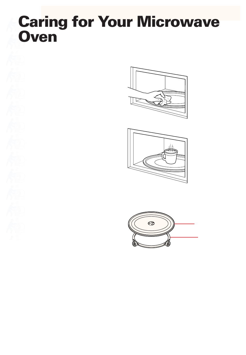 Caring for your microwave oven | Whirlpool YMT8066SE User Manual | Page 35 / 48