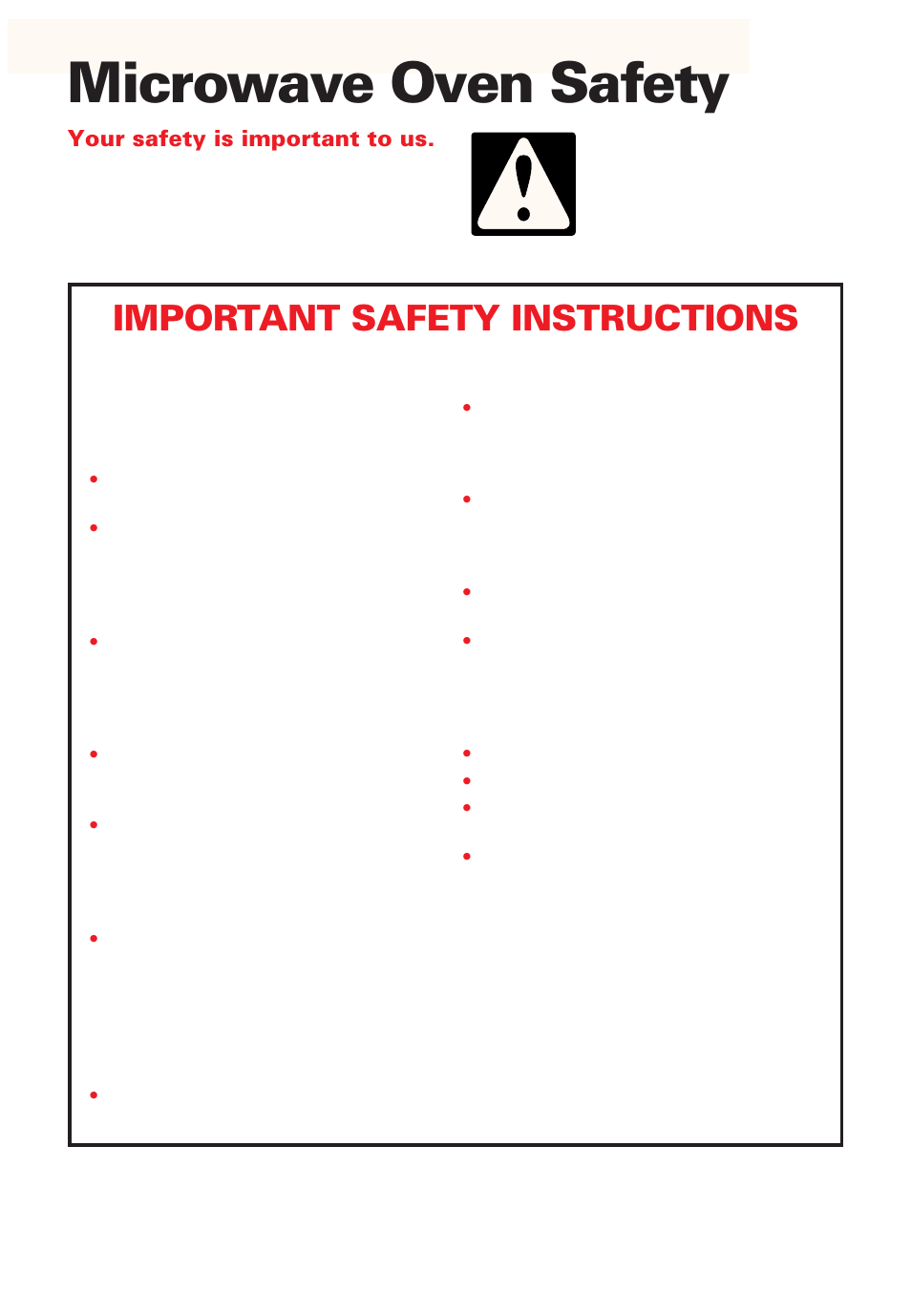 Microwave oven safety, Important safety instructions, Warning | Whirlpool YMT8066SE User Manual | Page 4 / 48