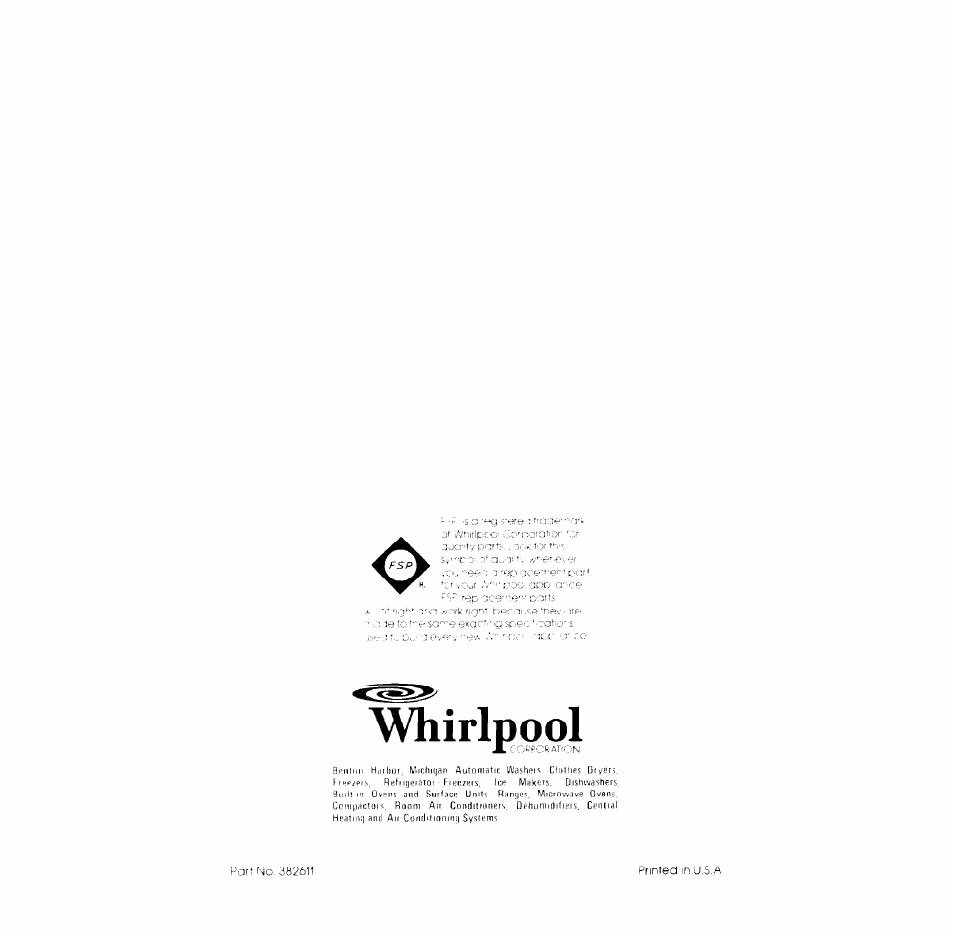 Crat | Whirlpool LA6400XK User Manual | Page 12 / 12