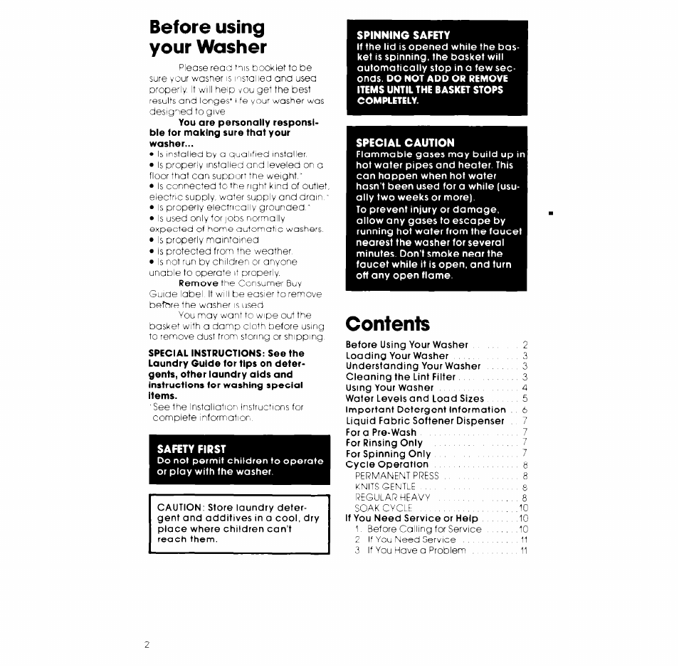 Whirlpool LA6400XK User Manual | Page 2 / 12