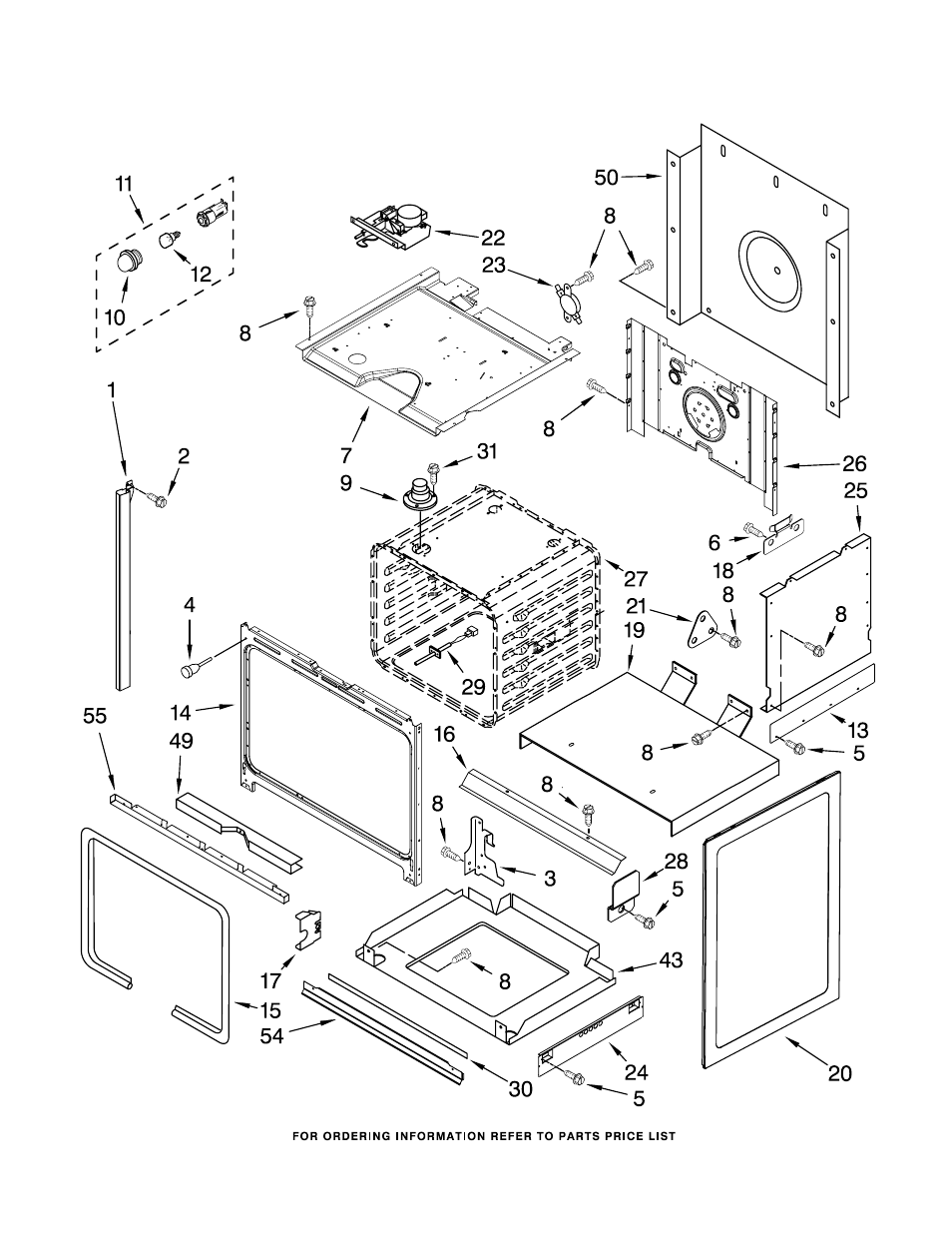 Oven, Oven parts | Whirlpool GY396LXPB01 User Manual | Page 3 / 9