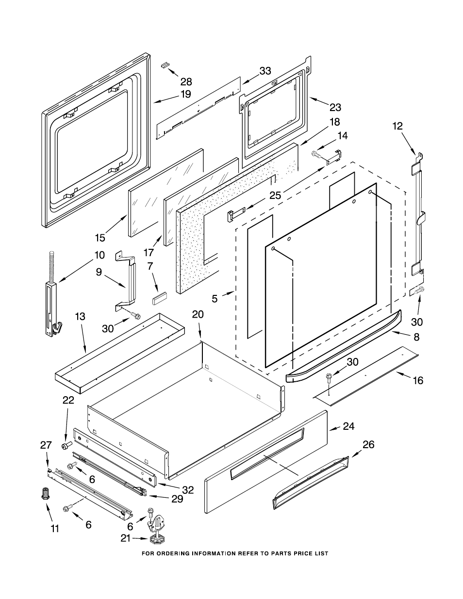 Door and drawer, Door and drawer parts | Whirlpool GY396LXPB01 User Manual | Page 5 / 9