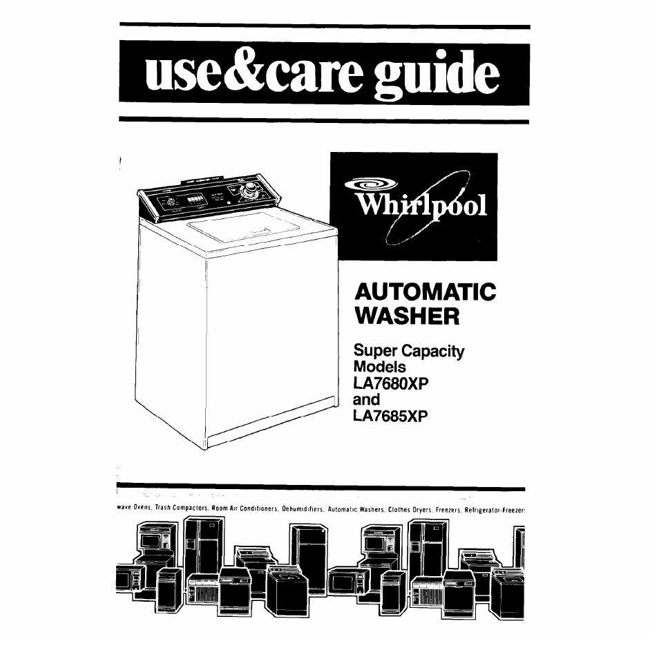 Whirlpool LA7680XP User Manual | 16 pages