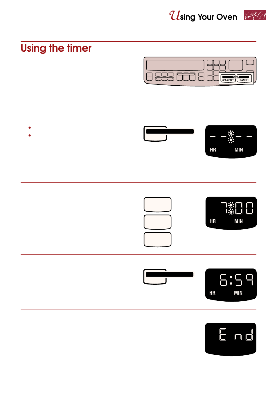 Using the timer, Sing your oven | Whirlpool KEBS247D User Manual | Page 15 / 58