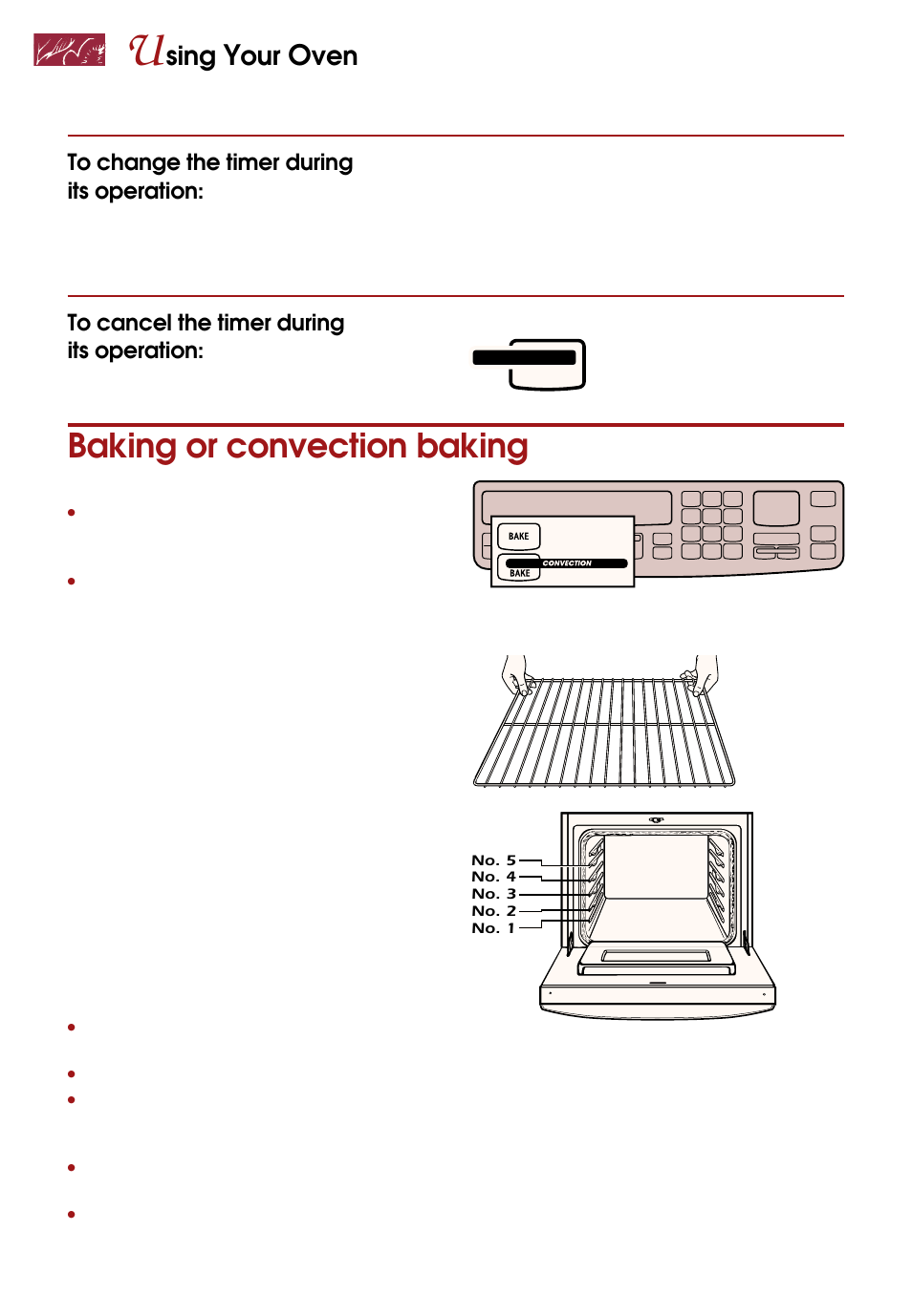 Baking or convection baking, Sing | Whirlpool KEBS247D User Manual | Page 16 / 58