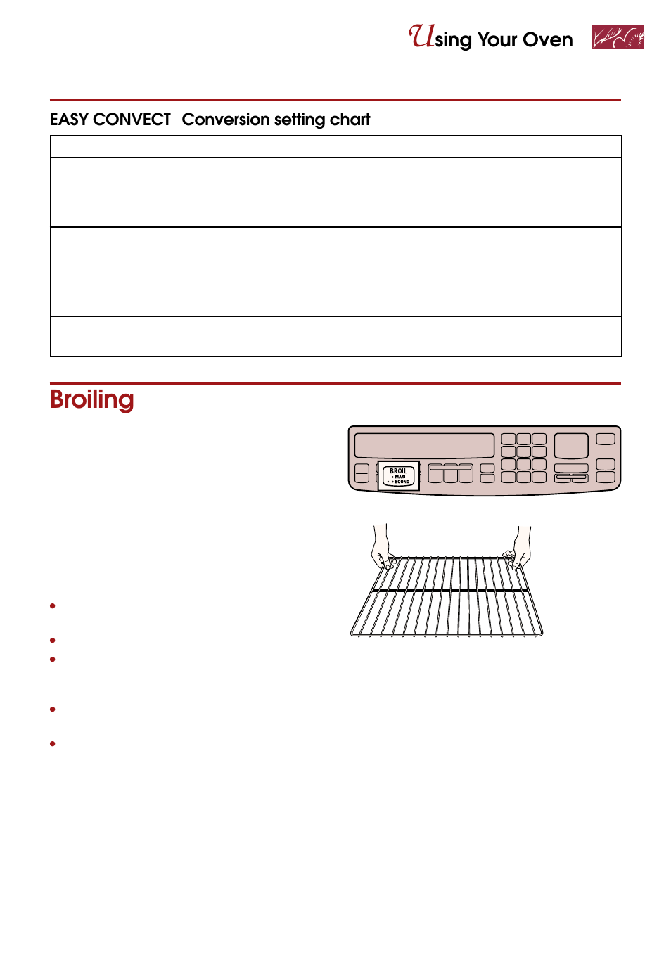 Broiling, Sing your oven | Whirlpool KEBS247D User Manual | Page 31 / 58