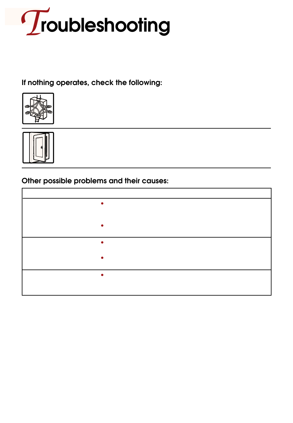 T roubleshooting, Roubleshooting | Whirlpool KEBS247D User Manual | Page 52 / 58