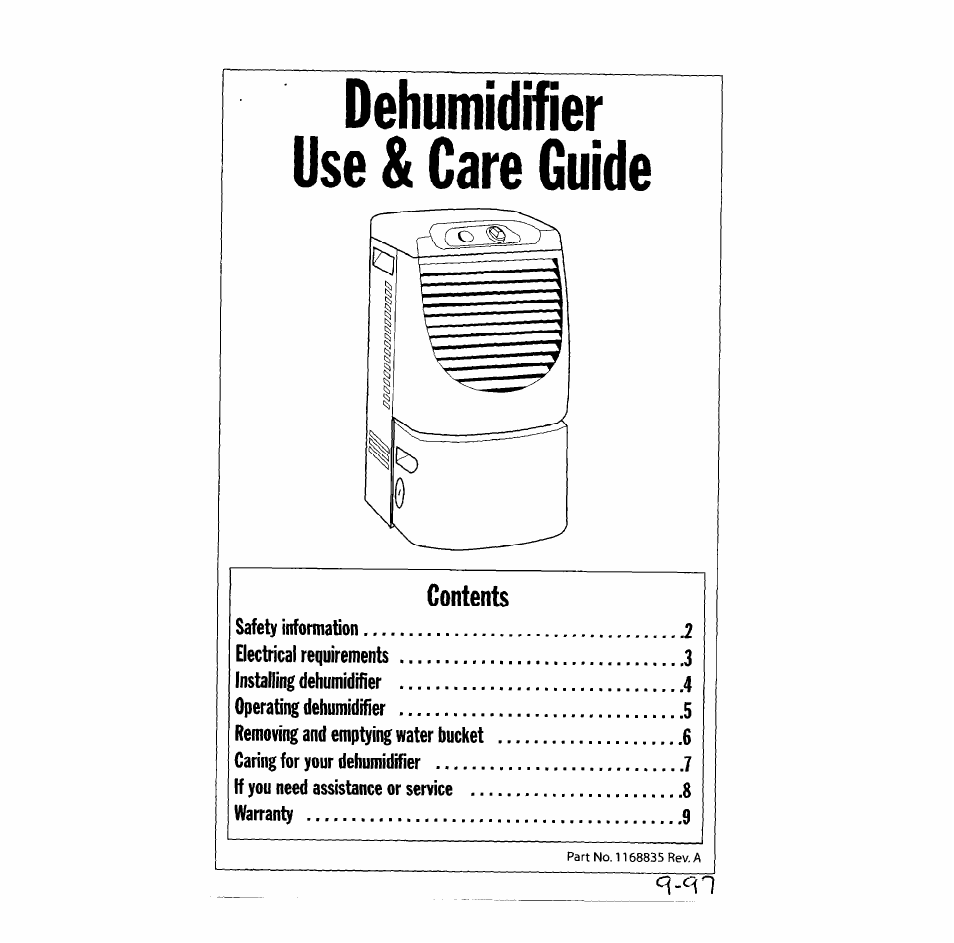 Whirlpool DH25G0 User Manual | 12 pages