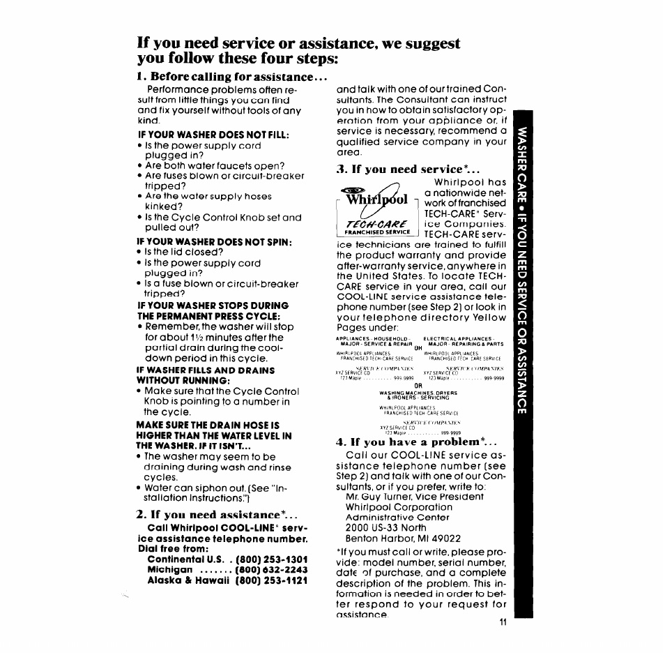 Whirlpool LA5380XM User Manual | Page 11 / 12