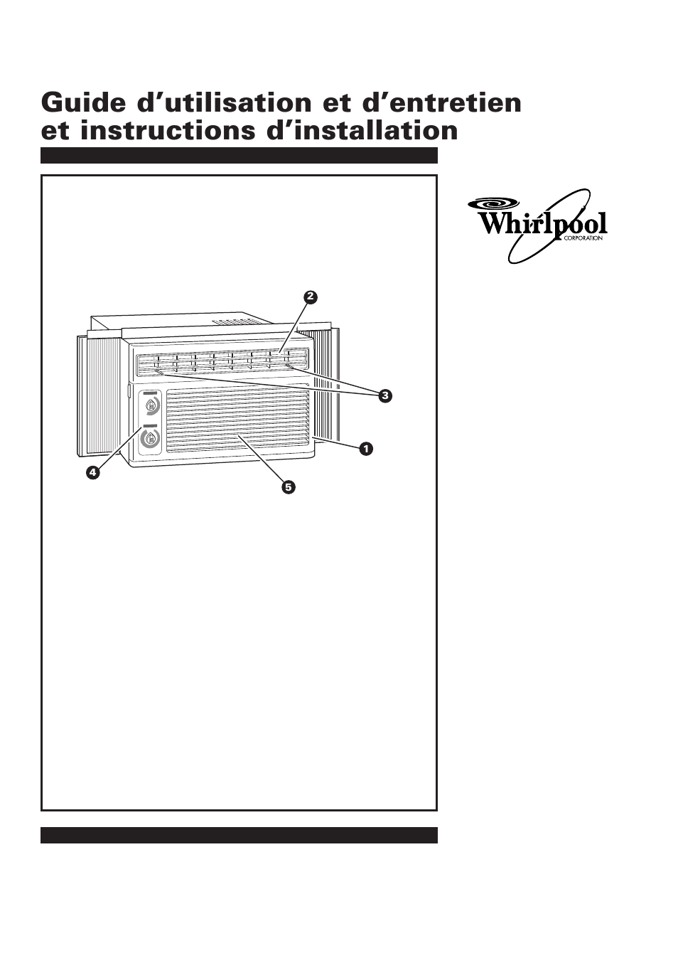 French version (use and care), Climatiseur | Whirlpool ACD052PK0 User Manual | Page 13 / 36