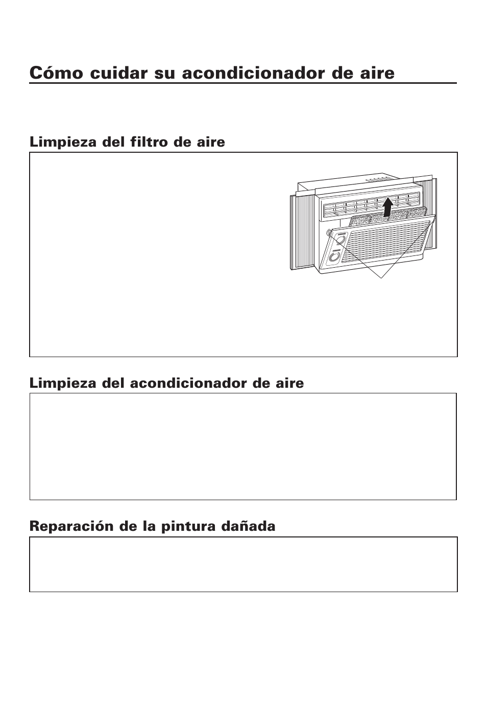 Cómo cuidar su acondicionador de aire | Whirlpool ACD052PK0 User Manual | Page 29 / 36