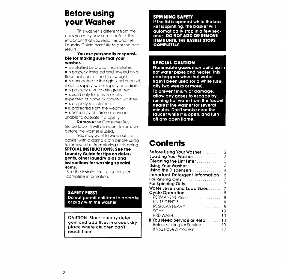 Whirlpool 3LA5800XK User Manual | Page 2 / 12