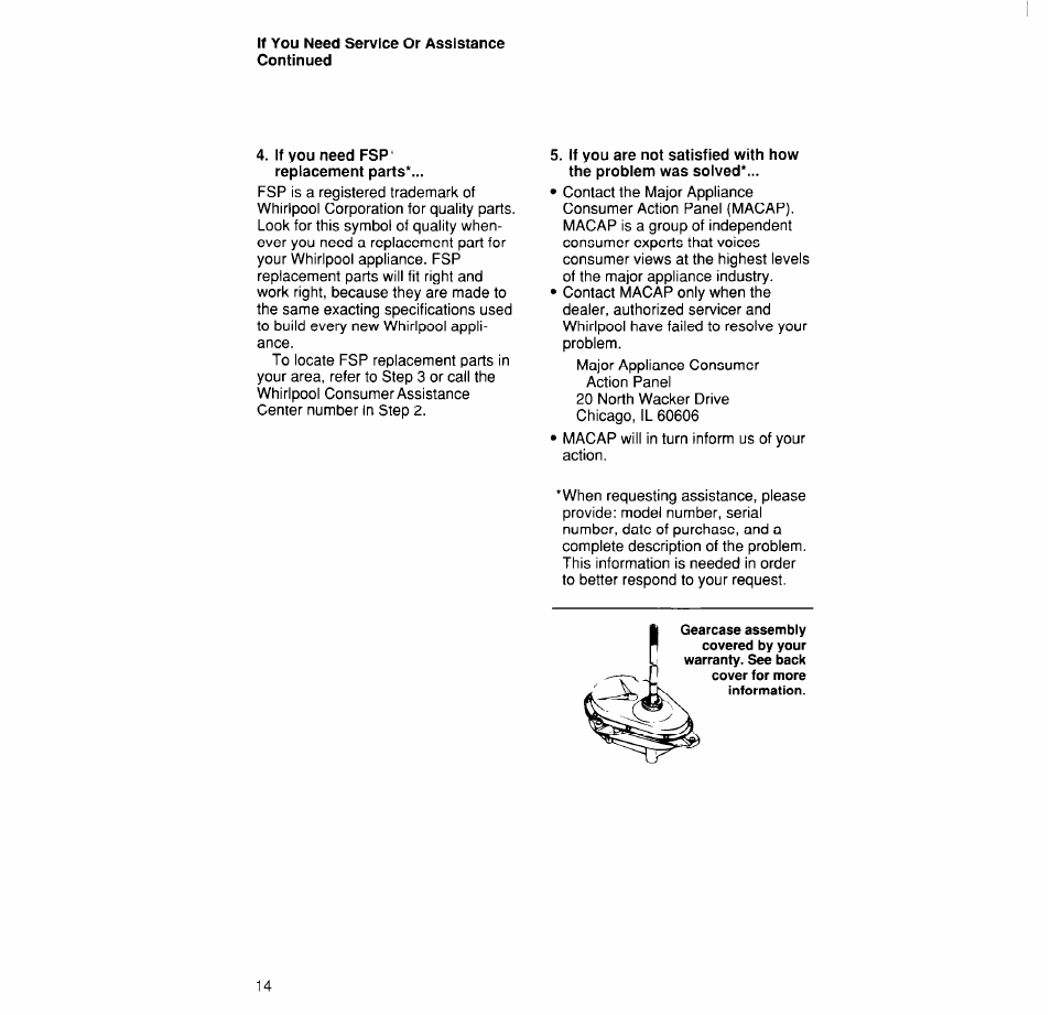 Whirlpool LPR4231A User Manual | Page 14 / 16