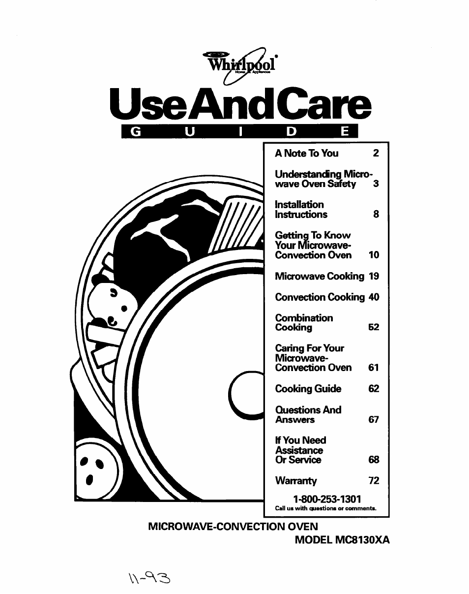 Whirlpool MC8130XA User Manual | 71 pages