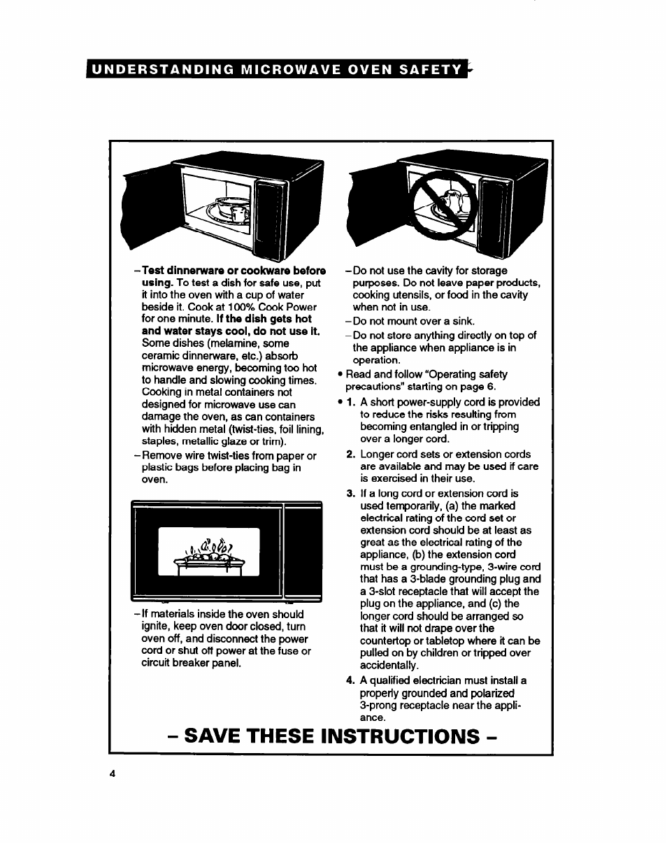 Save these instructions | Whirlpool MC8130XA User Manual | Page 4 / 71