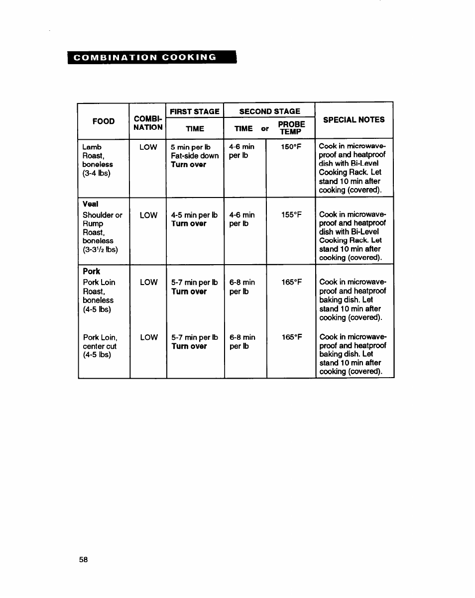 Whirlpool MC8130XA User Manual | Page 58 / 71