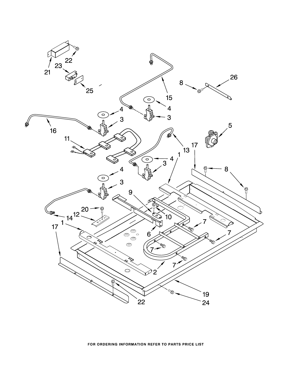 Burner box, gas valves, and switches | Whirlpool GLS3074VS00 User Manual | Page 3 / 5