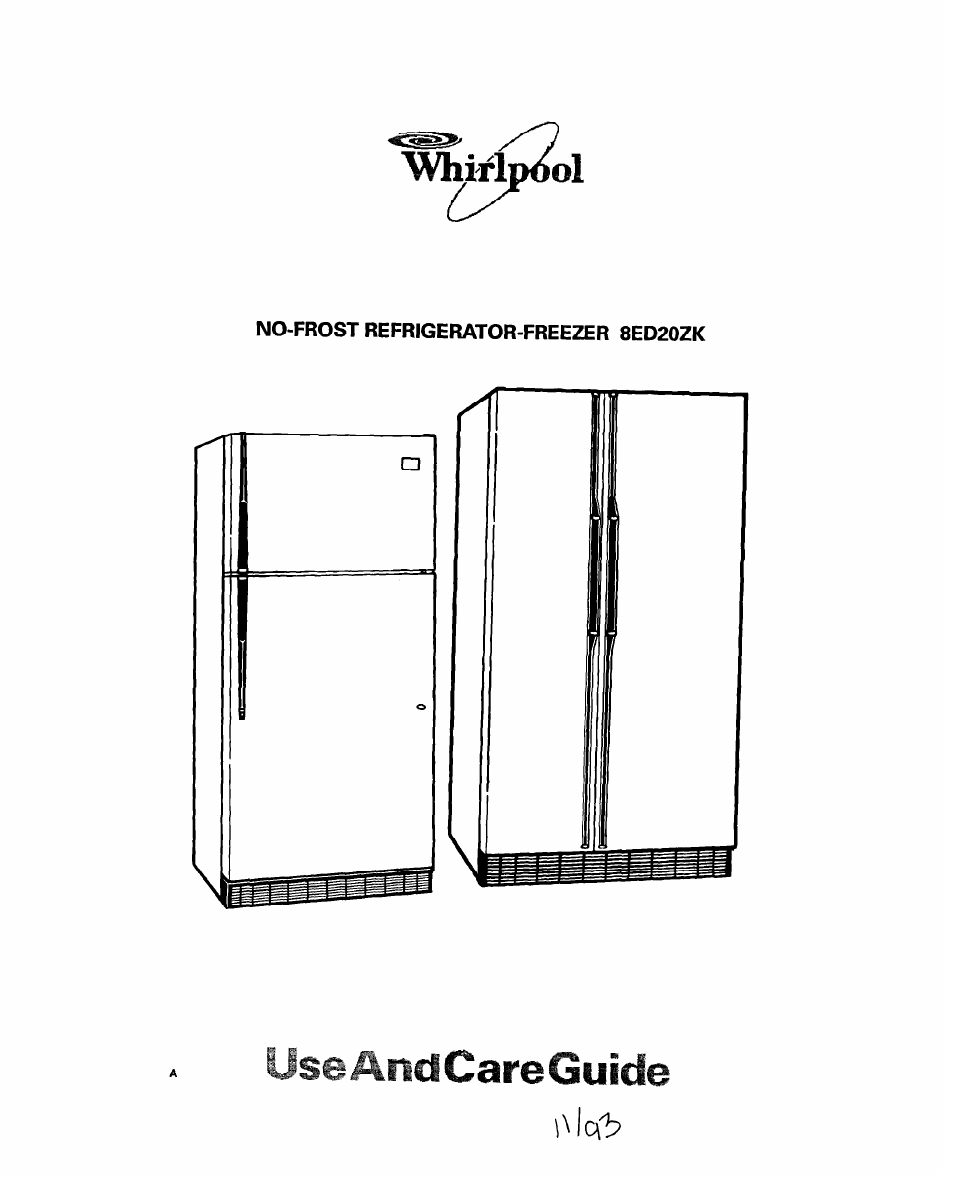 Whirlpool 8EDZOZK User Manual | 25 pages