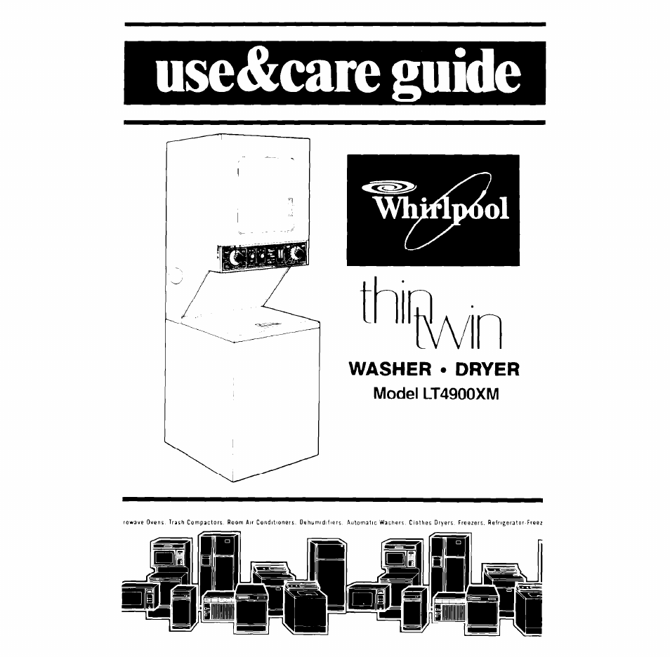 Whirlpool LT4900XM User Manual | 16 pages